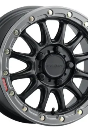 Raceline A14BG Alpha 17x7in/4x156 BP/25mm Offset/132.5mm Bore- Blk & Gunmetal Ring Beadlock Wheel Handmade