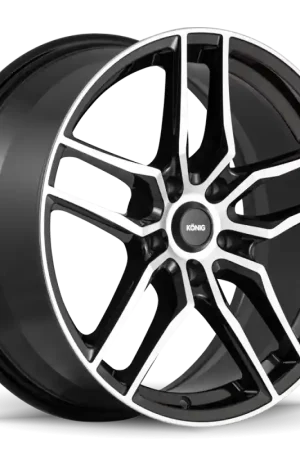 Konig Intention 16x7.5 5x108 ET45 Gloss Black / Machine Face Limited Edition
