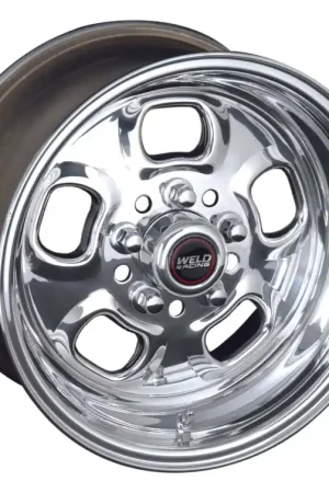 Free Returns Weld Rodlite 15x8 / 5x4.5 & 5x4.75 BP / 4.5in. BS Polished Wheel - Non-Beadlock
