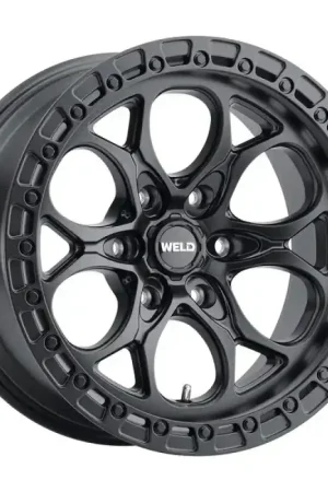 Time-Limited Weld 18x9 Ledge 6 6x139.7 ET-12 BS 4.5 Satin Black / Satin Black Ring 106.1