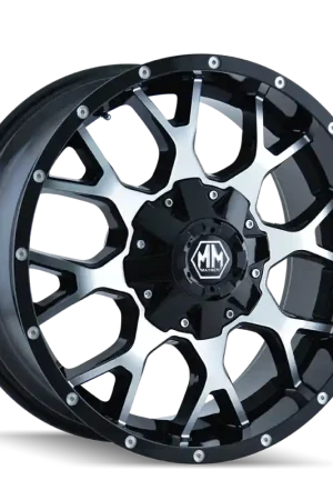 Mayhem 8015 Warrior 18x9 / 8x180 BP / 18mm Offset / 124.1mm Hub Black/Machined Face Wheel Exclusive Offer