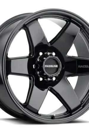 Sale Raceline 942B Addict 18x8in / 6x135 BP / 35mm Offset / 87.1mm Bore - Gloss Black Wheel