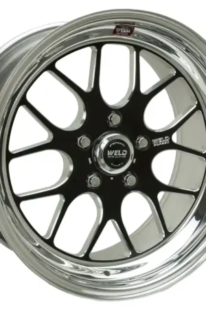 Weld S77 18x11.5 / 5x4.75 BP / 5.7in. BS Black Wheel (Low Pad) - Non-Beadlock Flash Sale