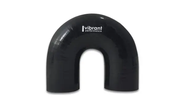 Big Sale Vibrant 4 Ply Reinforced Silicone Elbow Connector - 1in ID x 5.875in Leg 180 Deg Elbow (BLACK)