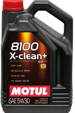 Motul 5L Synthetic Engine Oil 8100 5W30 X-CLEAN Plus Big Sale