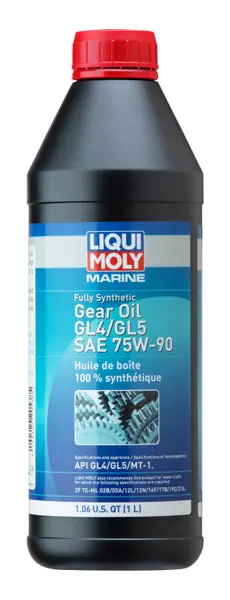 LIQUI MOLY 1L Marine Fully Synthetic Gear Oil (GL4/GL5) SAE 75W90 Big Sale