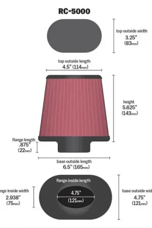 K&N Universal Chrome Filter GM TPI Custom - Oval Flange Grab Now