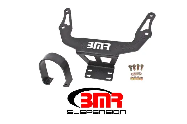 BMR 08-17 Challenger Front Driveshaft Safety Loop - Black Hammertone Professional Grade