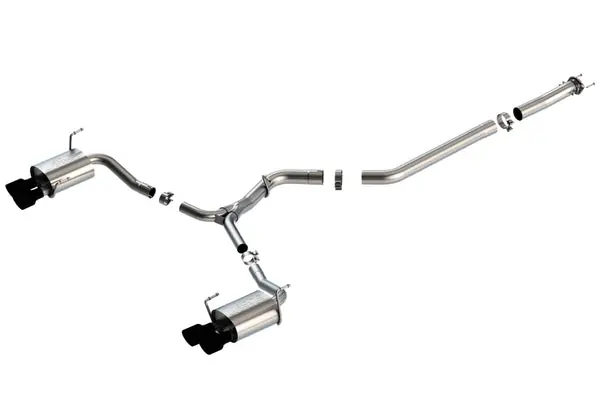 Certified Borla 15-19 Subaru WRX/STI 2.5L Turbo 3in S-Type Catback Exhaust - 2.5in Black Chrome Tips