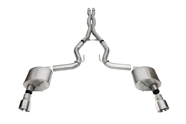 Corsa 24+ Ford Mustang GT Xtreme Cat-Back Exhaust Sys. 3.0in Dual Rear Exit w/4.5in Pro Series Tips Same Day Shipping