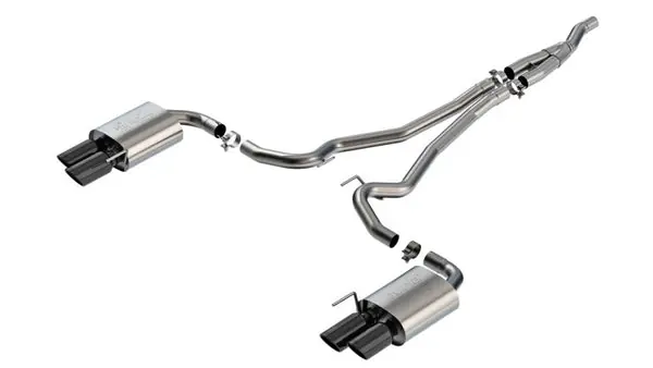 Buy Direct Borla 2024 Ford Mustang Ecoboost 2.3L ATAK Catback Exhaust Black Chrome w/ Quad Tip - Non-Active