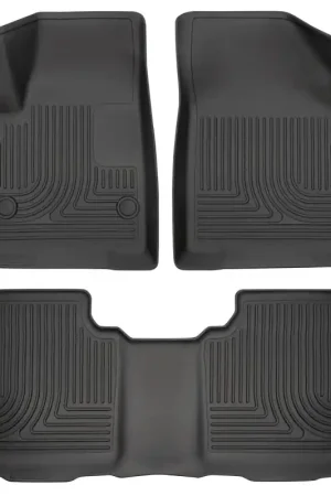 Bulk Order Husky Liners Weatherbeater 17-23 Cadillac XT5 / 17-23 GMC Acadia Front & 2nd Seat Floor Liners - Blk