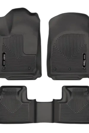 Price Cut Husky Liners 16-22 Dodge Durango Weatherbeater Black Front & 2nd Seat Floor Liners
