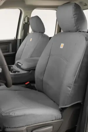 Covercraft 19-21 Chevrolet Silverado Carhartt PrecisionFit Custom Front Row Seat Covers - Gravel Exclusive Offer