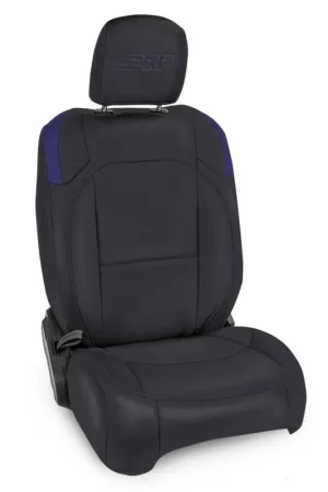 PRP Jeep Wrangler JL Front Seat Covers - 2 door- with Pocket Back (Pair) - Black/Purple Brand New