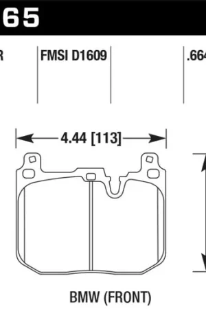 Hawk 2017 BMW 440i/M2-4 Black HP Plus Front Brake Pads Exclusive