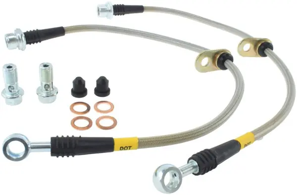 StopTech 08-10 Toyota Land Cruiser Front Stainless Steel Brake Line Kit Certified