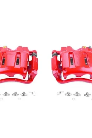 Power Stop 05-12 Ford F-250 Super Duty Front Red Calipers w/Brackets - Pair Bargain