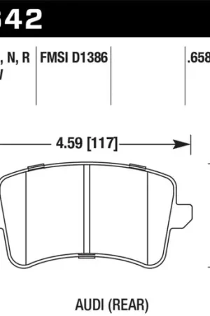 Price Drop Hawk Performance 09-10 Audi A4/Quattro / 08-11 A5 Quattro / 09-11 Q5 Rear Ceramic Street Brake Pads