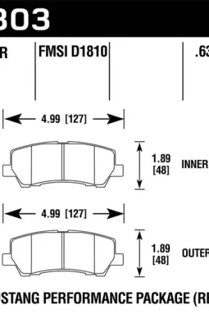 Hawk 15-17 Ford Mustang Performance DTC-60 Rear Brake Pads Deal