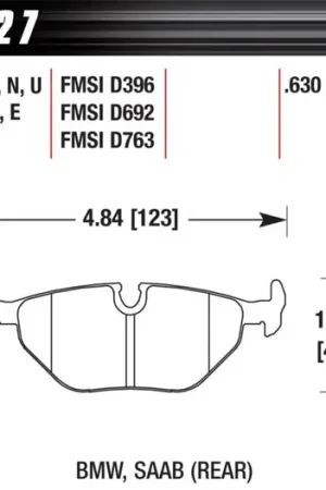 Factory Price Hawk 1992-1998 BMW 318i HPS 5.0 Rear Brake Pads