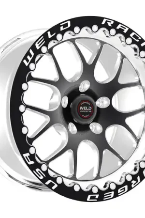 Weld S77 17x10 / 5x4.5 BP / 7.9in. BS Black Wheel (Low Pad) - Black Single Beadlock MT Premium