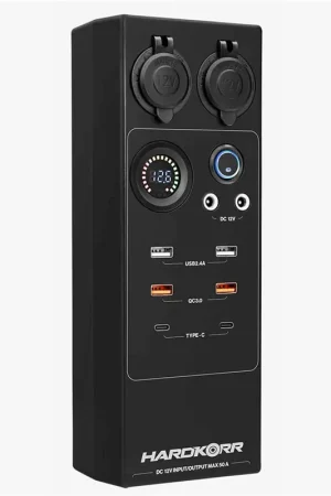 Affordable HardKorr 12V DC Large Power Distribution Box with 13 Outputs - HKPDCBOXLG