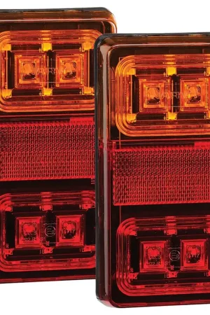 Direct From Factory Narva 93550BL2 12V Model 35 LED Slimline Rear Stop\\/Tail Direction Indicator Lamps (Rectangular Lamps)