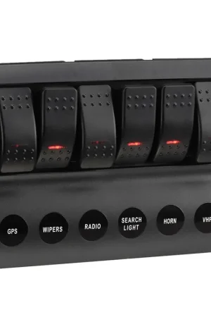 Narva 63193 6-Way LED Switch Panel With Fuse Protection Authentic