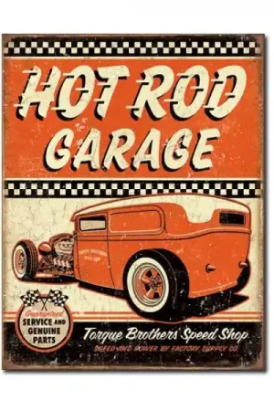 Hot Rod Garage Torque Brothers Speed Shop Metal Sign Reproduction 32cm x 41cm - MSI2106 Exclusive