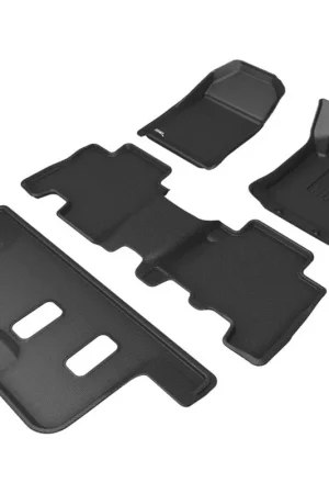 TruFit 3D to Suit 2021 Onwards Isuzu MU-X Kagu Tailor Made 3-Row Set of Black Rubber Floor Mats - 3D-IZMUX20WAGBK(Bulky Item - Freight Applies) Price Drop