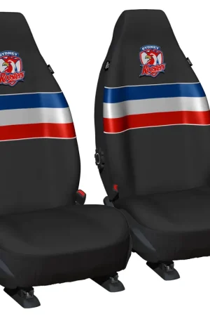 Premium NRL Seat Cover Roosters Universal Size 60 Front Pair - PPNRLROO6\\/2