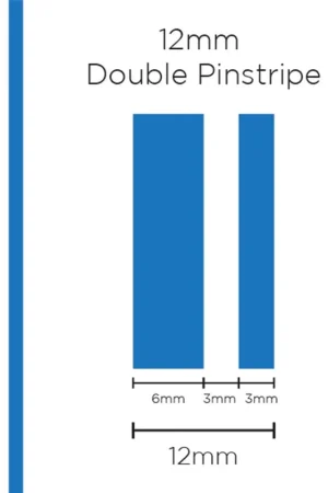 SAAS 1604 Pinstripe 12mm Double Stripe - Medium Blue Warranty Included