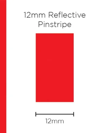SAAS 12mm Pinstripe - Reflective Red (1m) - 11497 Free Returns