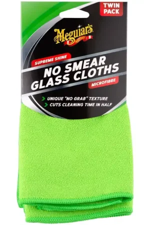 Meguiar'S Supreme Shine No Smear Glass Cloth Twin Pack - AG3032T Direct From Factory