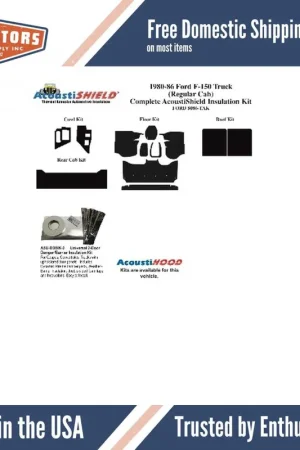 Limited Edition Kick Panel Insulation Kit for 80-86 Truck Standard Cab Cowl