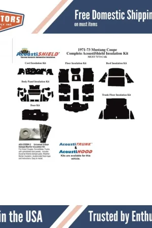 Seasonal Sale Package Tray Insulation for 1971-1973 Ford Mustang Coupe