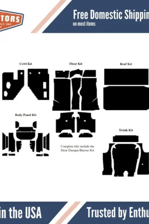 Last Chance Insulation Sound Deadener Kit for 60 Edsel Ranger Sedan Acoustishield Complete