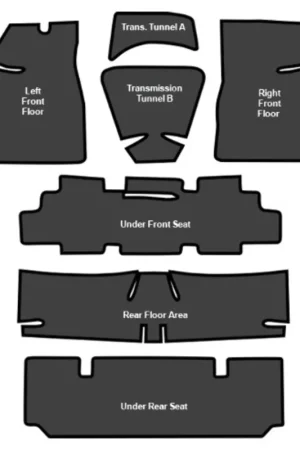 Weekend Sale Sound Deadener for 1968 Chevrolet Chevy II Nova Pattern EVA Complete 7Pc