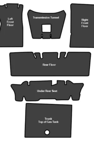 Sound Deadener for 1965-1973 Ford Mustang Convertible EVA Complete 6Pc Special Offer