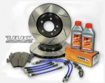 OE slotted plated FRONT brake rotors Modern