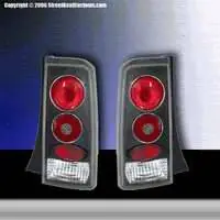 Euro Taillights with Black Housing - 094008B Last Chance
