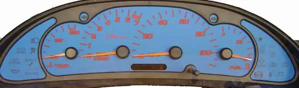 Affordable US Speedo Blue Exotic Color Gauge Face - Displays MPH - Tachometer - SUN 03 05