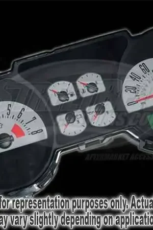 US Speedo Silver Exotic Color Gauge Face - Displays 140 MPH - 6 Gauges - MUS 086 SI Free Delivery