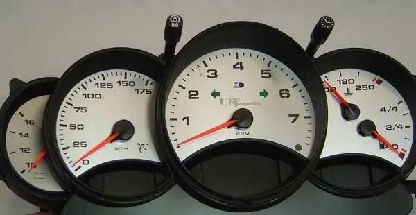 US Speedo Stainless Steel Gauge Face - 5PC - Displays 175 MPH - 9960102 Certified