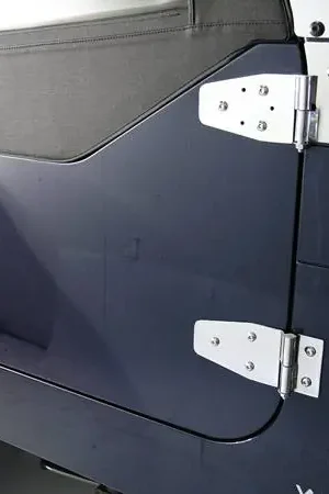 Last Chance Rugged Ridge Door Hinge Kit - For Use with Half or Full Doors - 4 Piece - Stainless Steel - Front - 11113-02