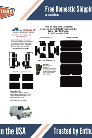 Complete Interior Insulation Kit for 1961-1965 Ford Econoline Truck In Demand