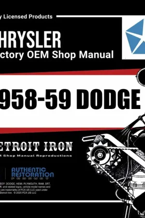 Exclusive Digital Shop Manual and Resources for 1958-1959 Dodge
