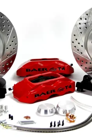 Baer Brakes 4301618HO-X1 Baer Brakes 13" Track4 Front Brake Kit, Hugger Orange, SDZ, ARP Studs Editor’s Pick