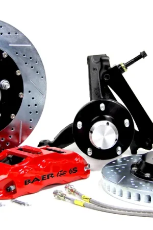 Professional Grade Baer Brakes 4301109HO-1X Baer Brakes 14" Extreme+ Front Brake Kit, Hugger Orange, Slot, Std. Studs